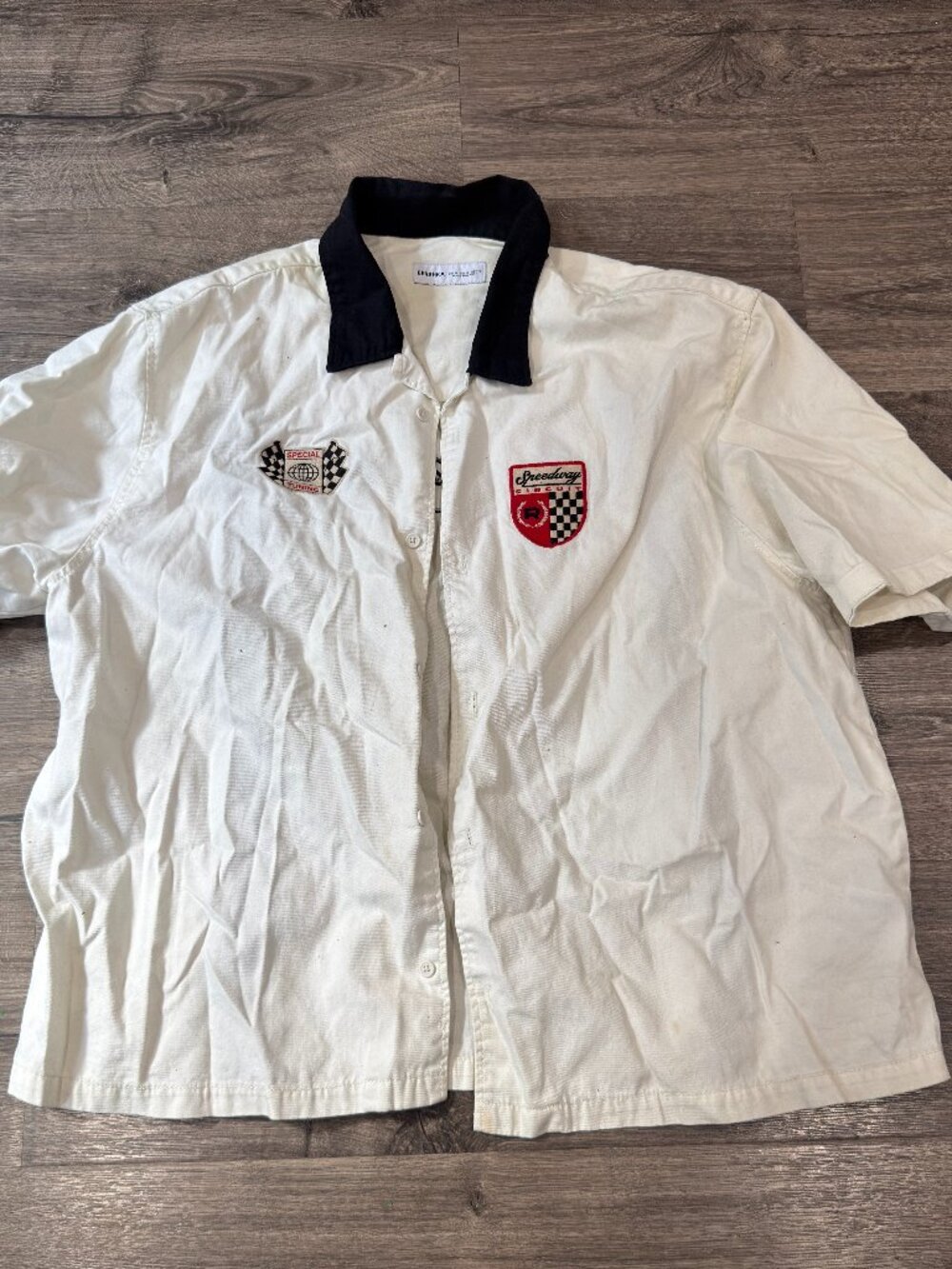 Bershka Speedway Circuit Racing Button Up Shirt Mens XL